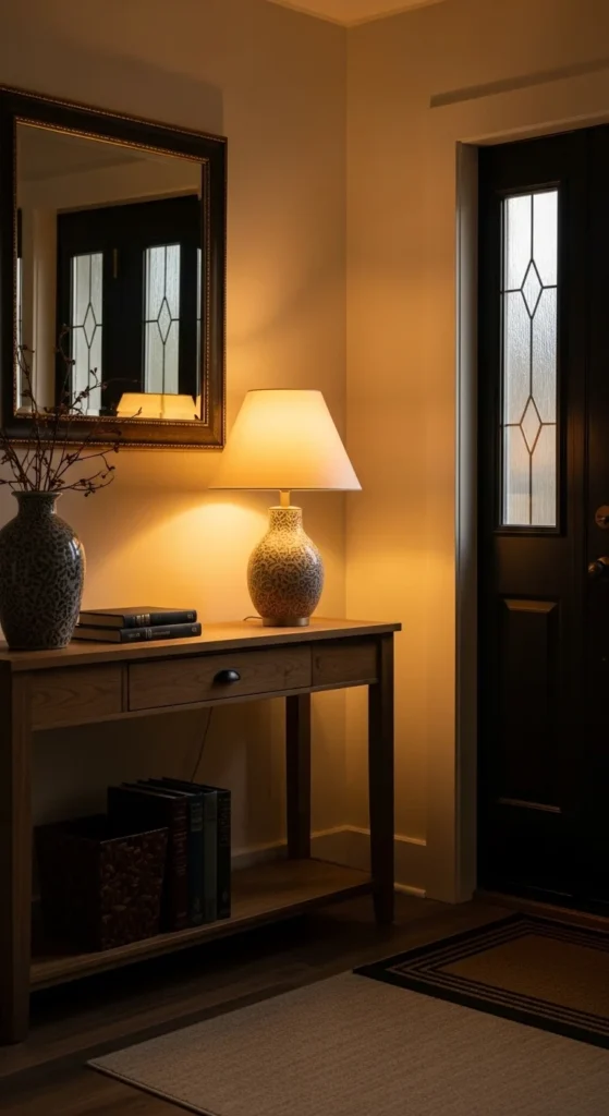 Soft Lighting Near the Door