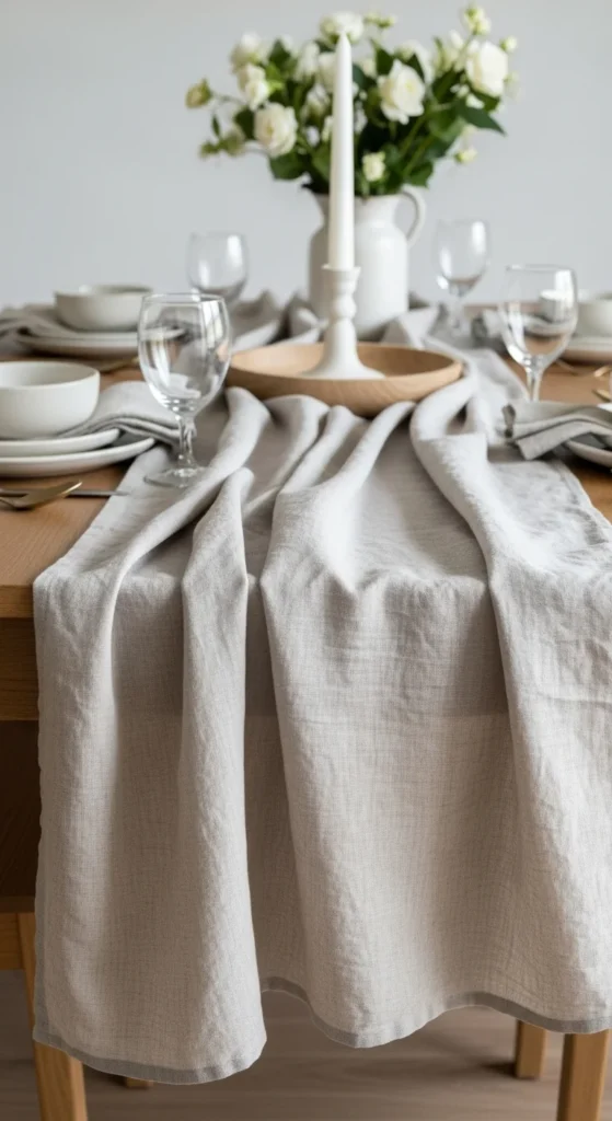 Soft Linen Table Runner