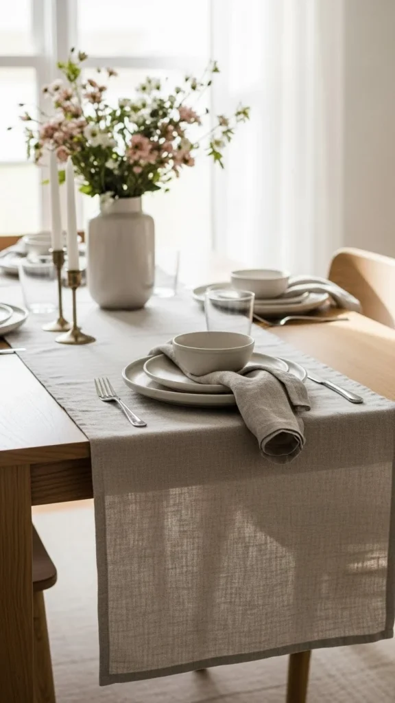 Soft Linen Table Runners