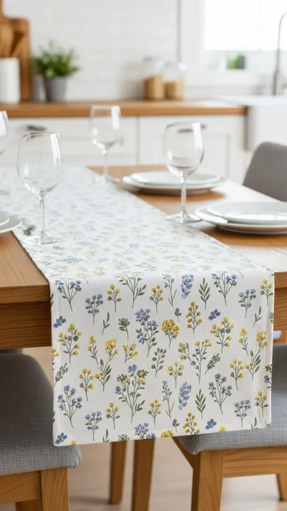 Soft Patterned Table Runner
