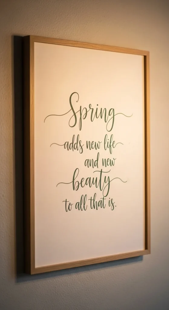 Spring Quote Wall Art