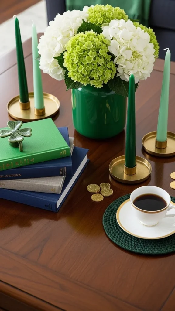 St Patrick’s Day Coffee Table Styling