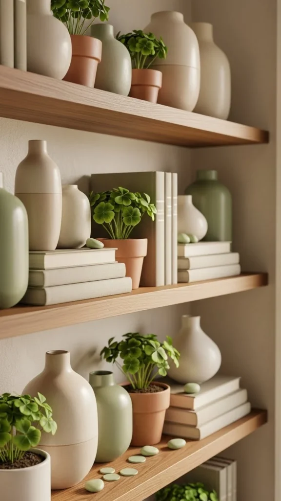 St Patrick’s Day Shelf Styling