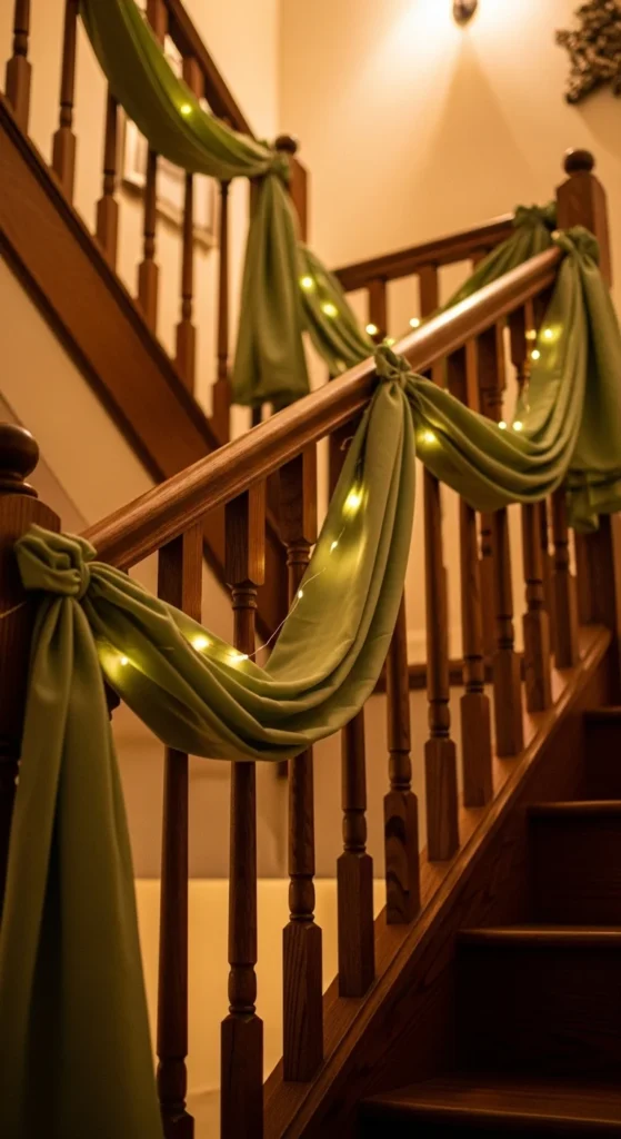 Staircase Garland with Fabric or Paper