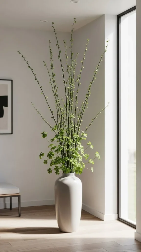 Tall Green Branch Arrangements