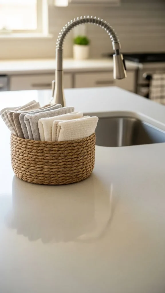 Use Baskets on Countertops Without Clutter