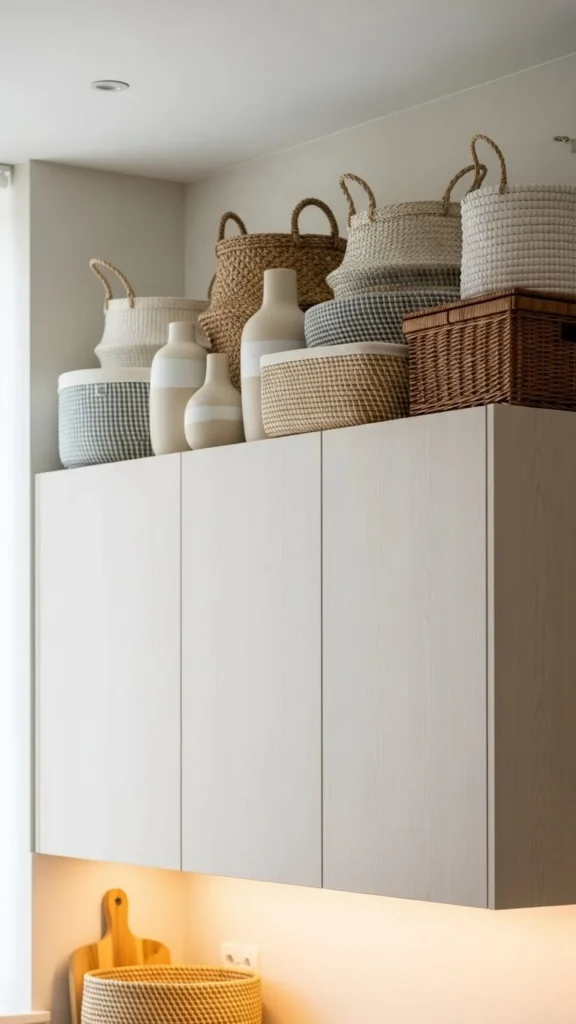Use Cabinet Tops for Subtle Styling