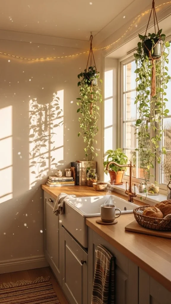 Use Hanging Plants to Save Space