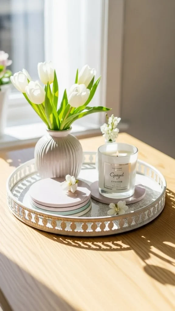 Use Trays to Create Decor Zones