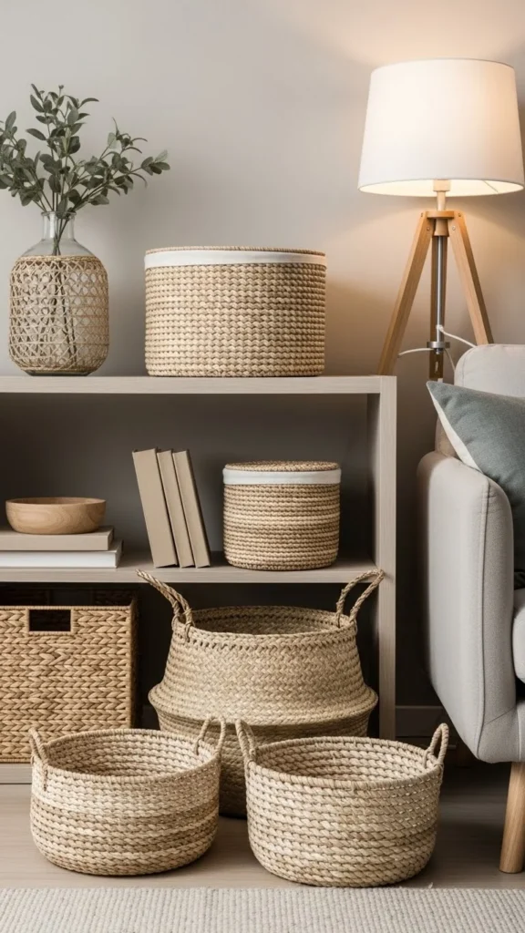 Use Woven Baskets for Storage