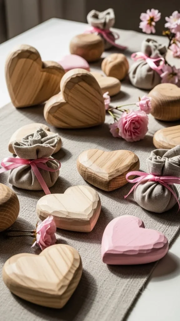 Valentine Decor Using Natural Materials