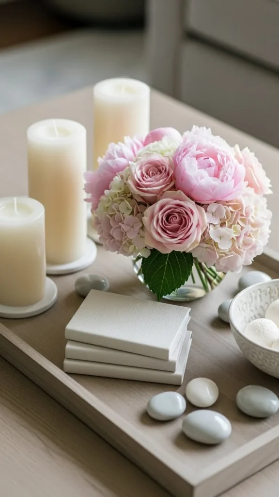 Valentine-Themed Centerpiece for Coffee Table