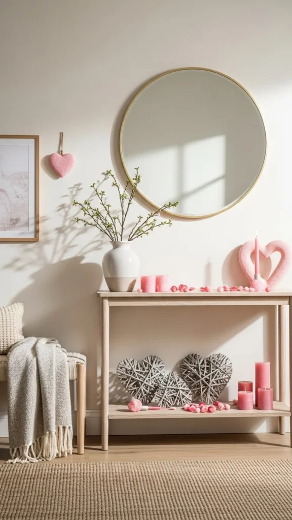 Valentines Day Entry Table Decor