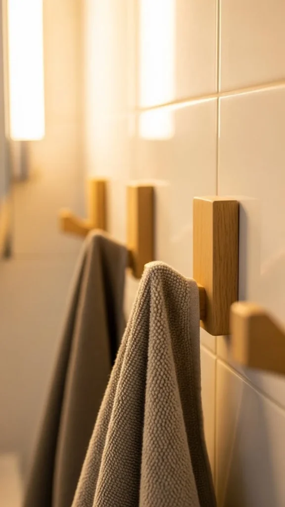 Wall Hooks with Natural Finish