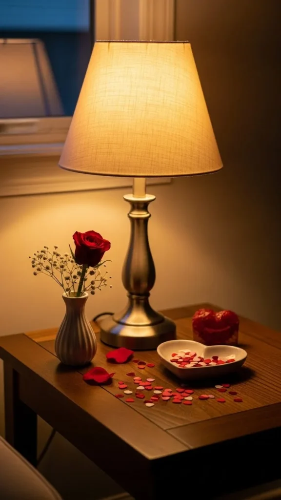 Warm Table Lamps with Fabric Shades