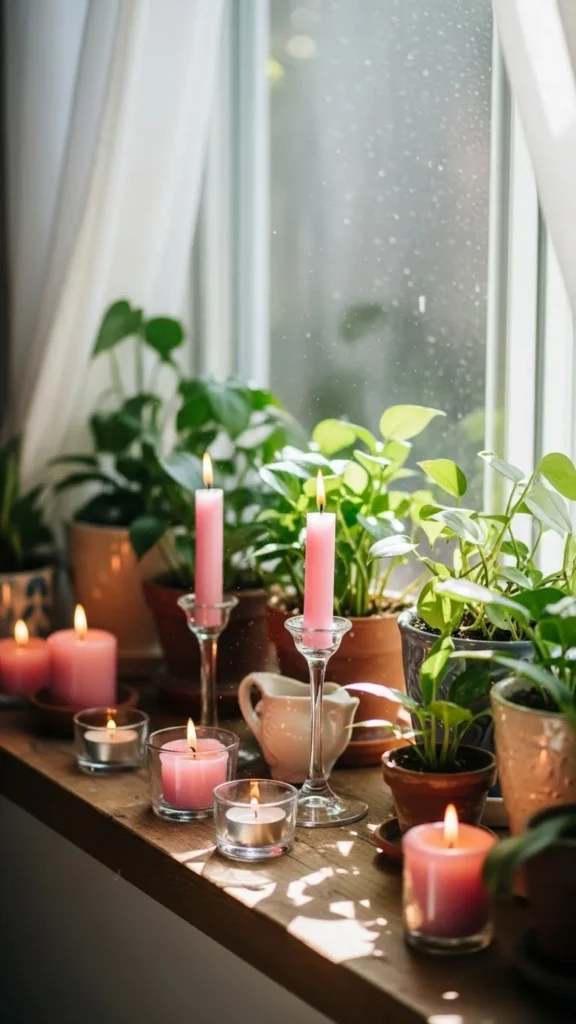 Window Sill Decor with Romantic Vibes