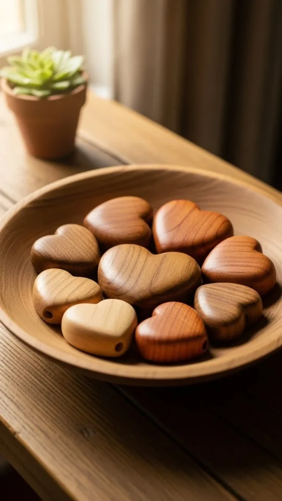 Wooden Bead Accent Bowl