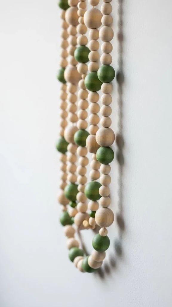 Wooden Bead Wall Strands