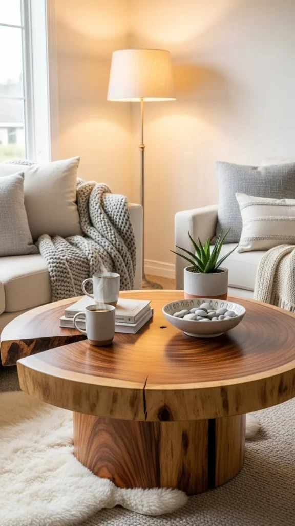 Wooden Coffee Tables with Rounded Edges