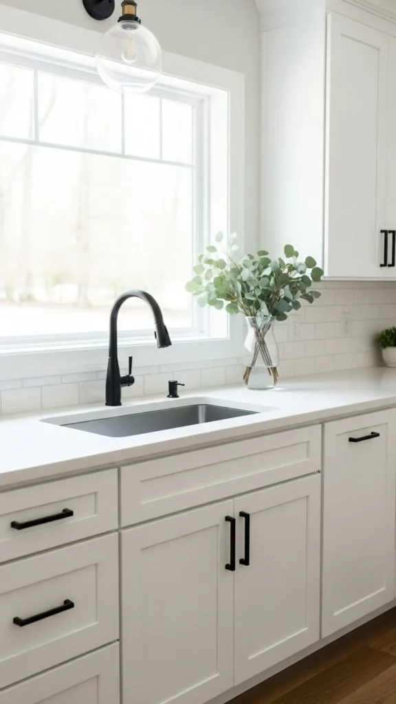 how to decorate kitchen with black accents