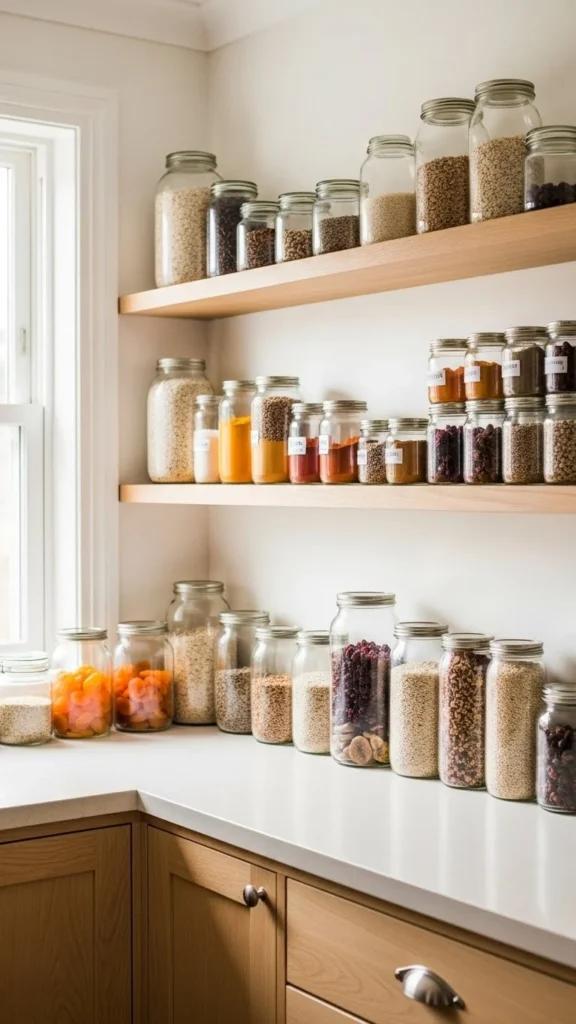 how to decorate kitchen with jars