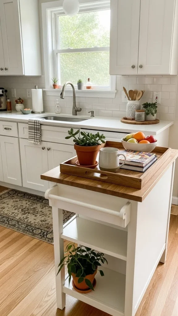 how to decorate small kitchen island