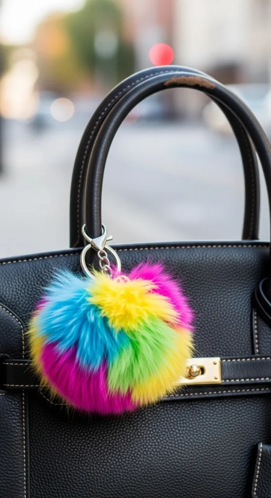 Cute Pom-Pom Keychains