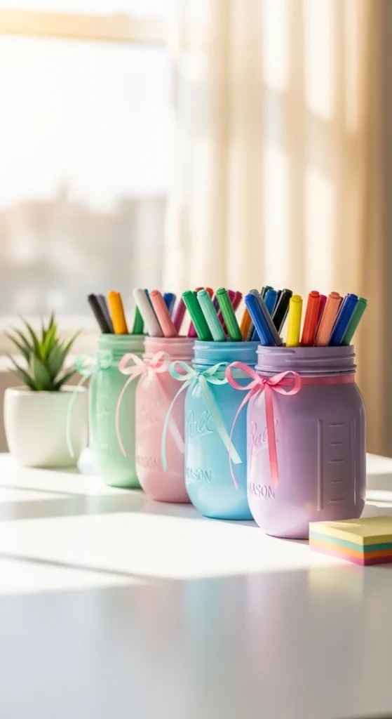 DIY Mason Jar Pen Holders
