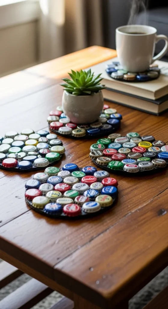 Make Creative Coasters From Bottle Caps