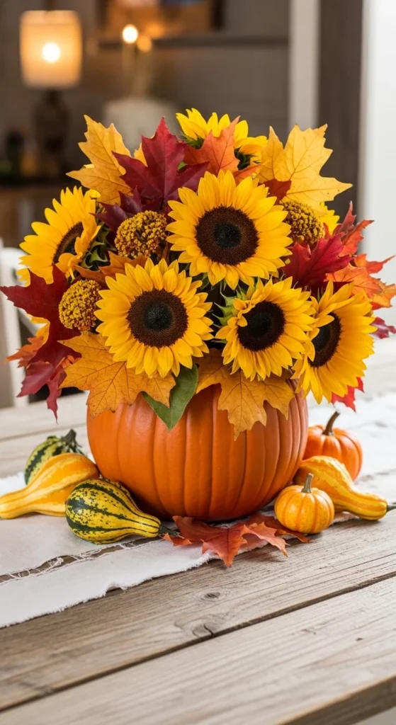 Make a Pumpkin Vase Centerpiece