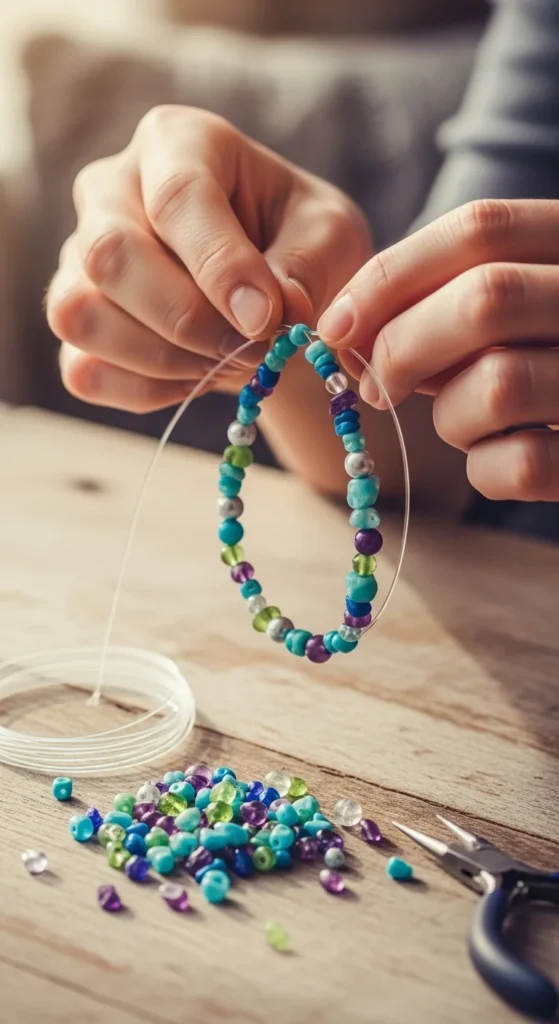 Making a Beaded Bracelet