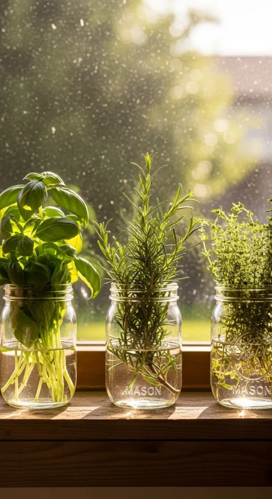 Mason Jar Planters for Tiny Green Spaces