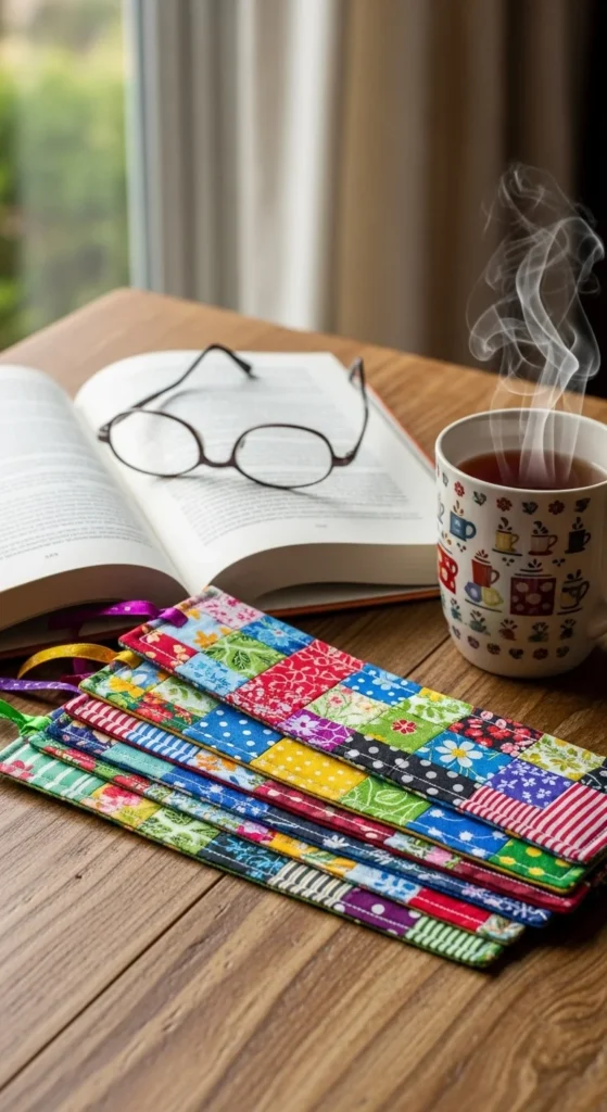 Patchwork Fabric Bookmarks