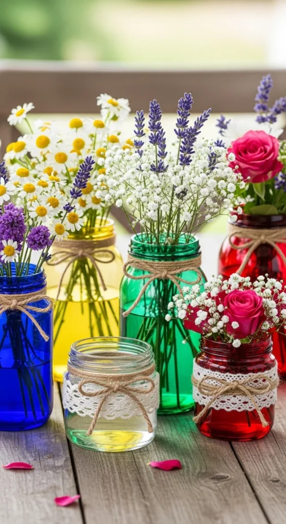 Transform Glass Jars into Charming Vases or Lanterns