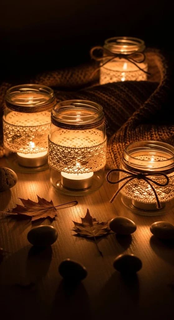 Transform Jars Into Candle Holders