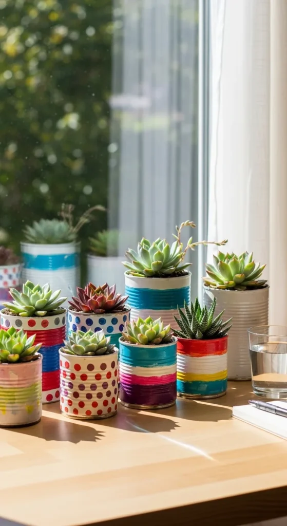 Upcycled Tin Can Planters