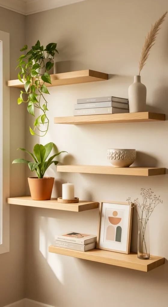 how to make diy wall shelves decor