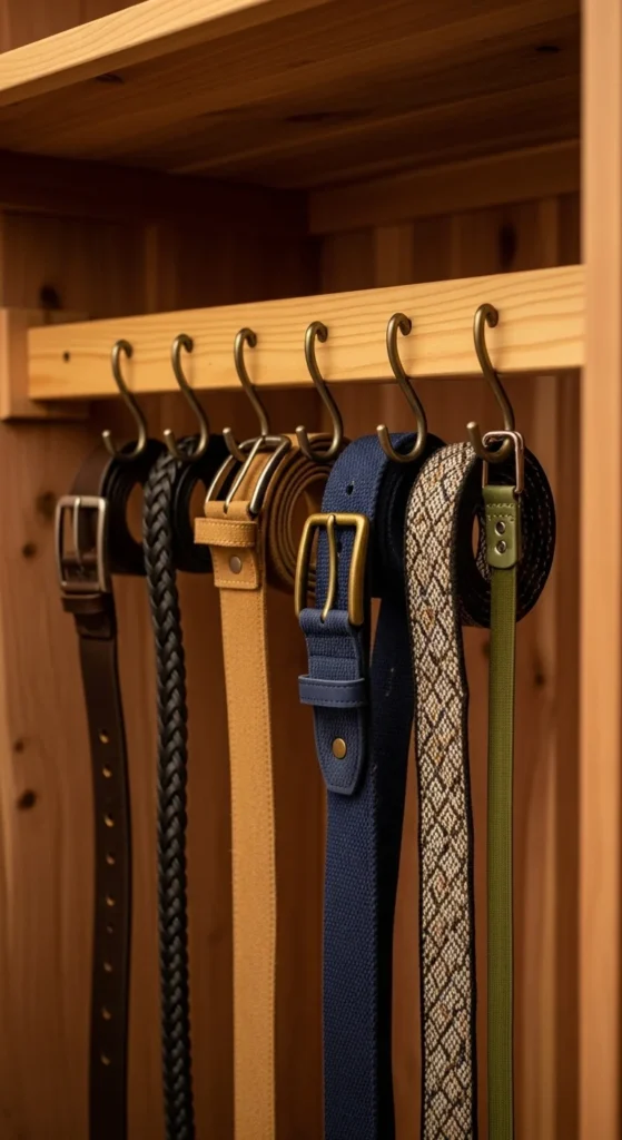 DIY Hanging Belt Rack