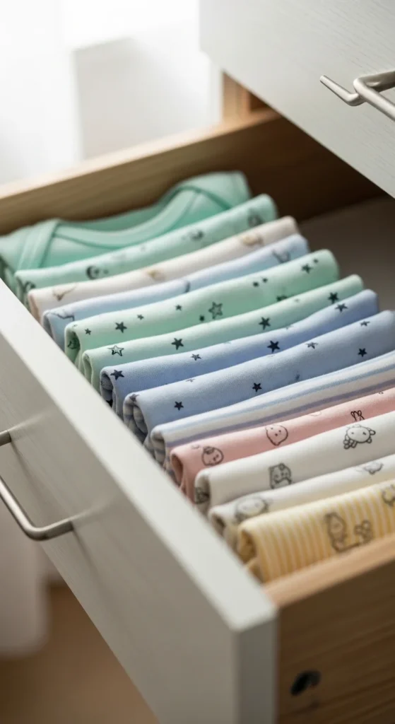 Fold Onesies Vertically