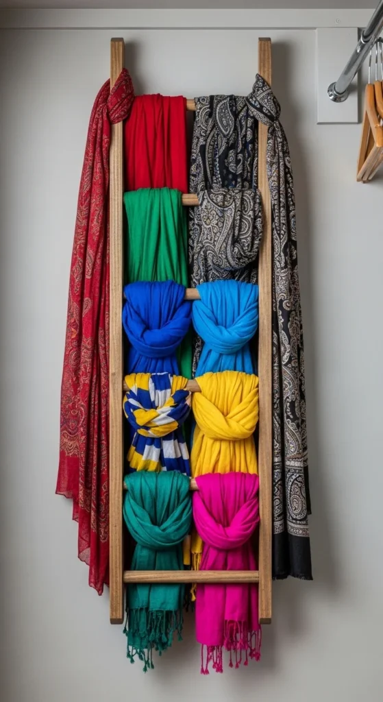 Hang a Scarf Ladder