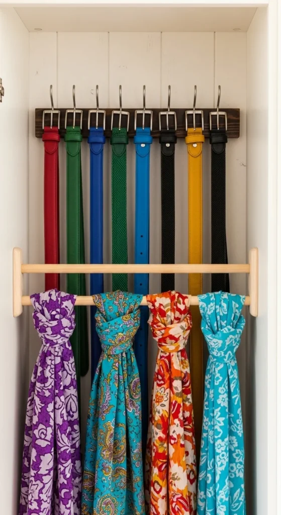 Hanging Belt and Scarf Rack