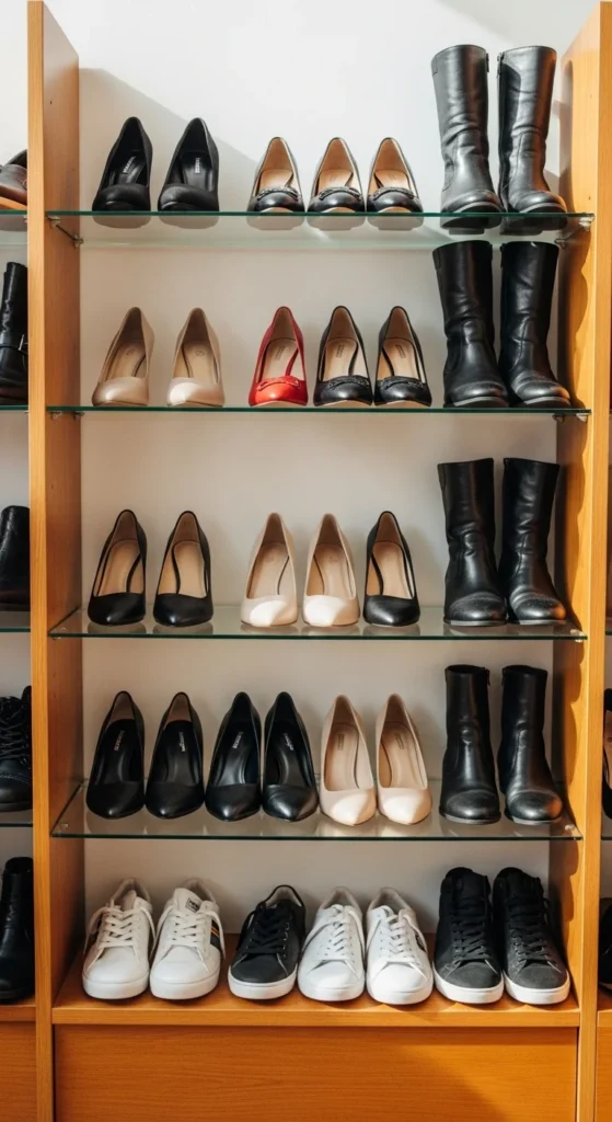 Layered Shelving for Shoes