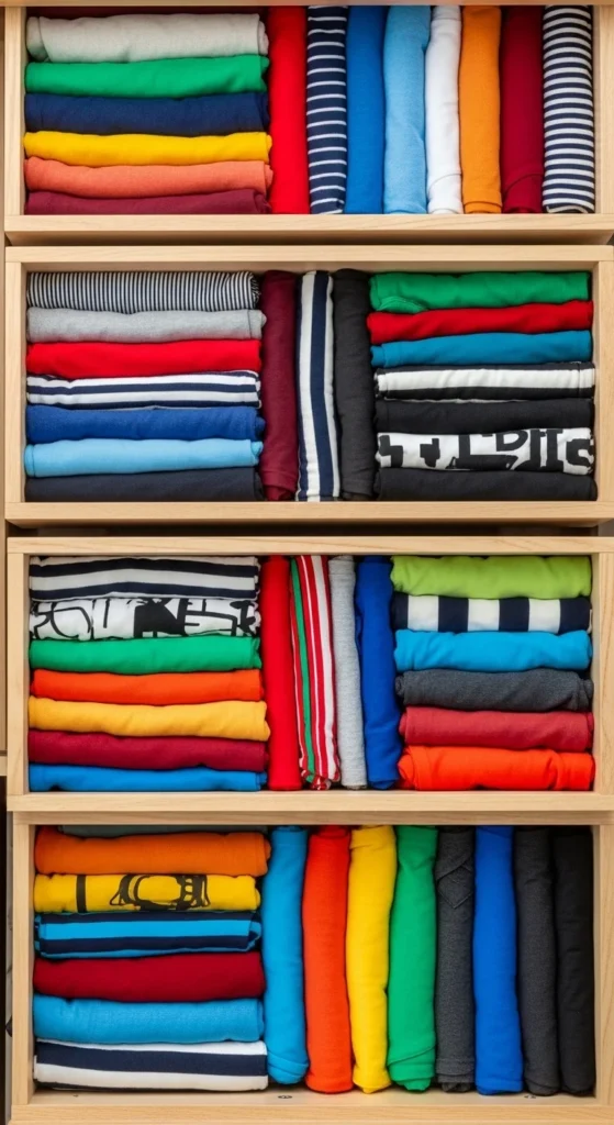 Roll Clothes to Save Space