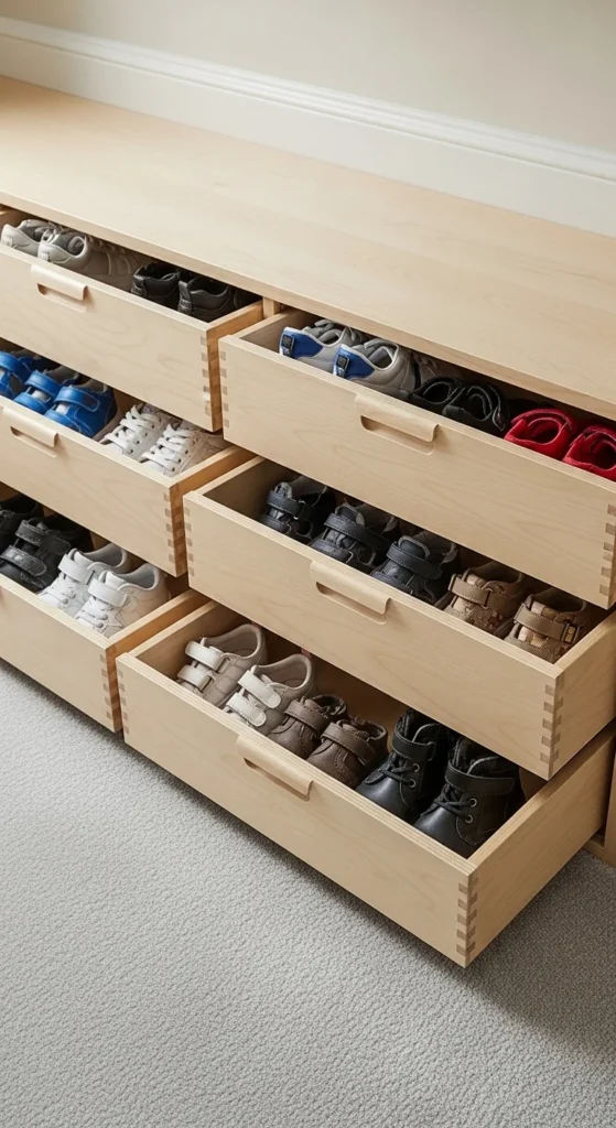 Rolling Shoe Drawers