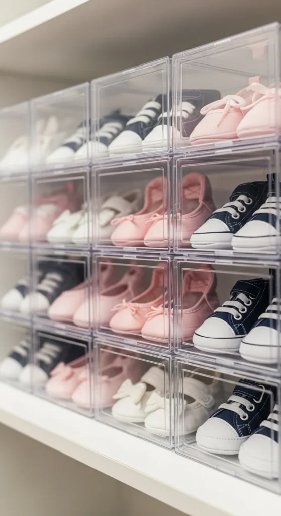 Store Shoes in Clear Boxes