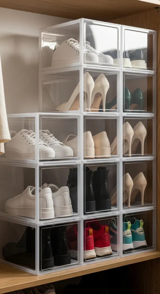 Use Clear Shoe Boxes