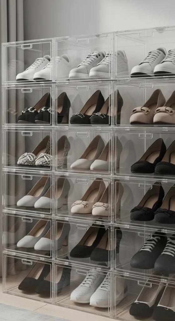 Use Clear Shoe Boxes