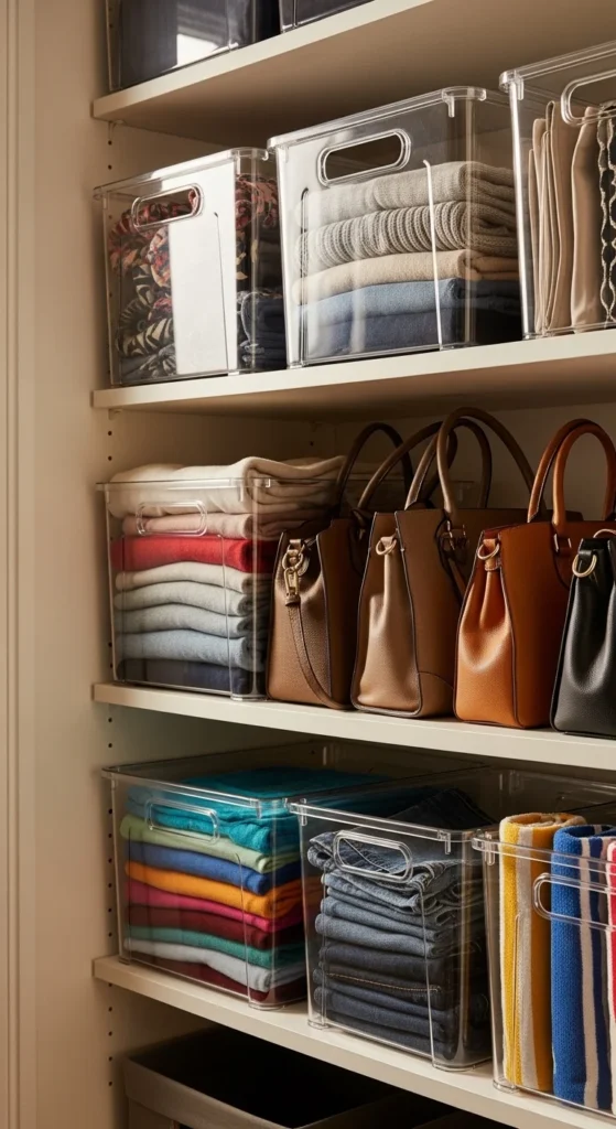  Use Clear Storage Bins