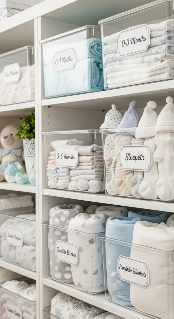 Use Clear Storage Bins