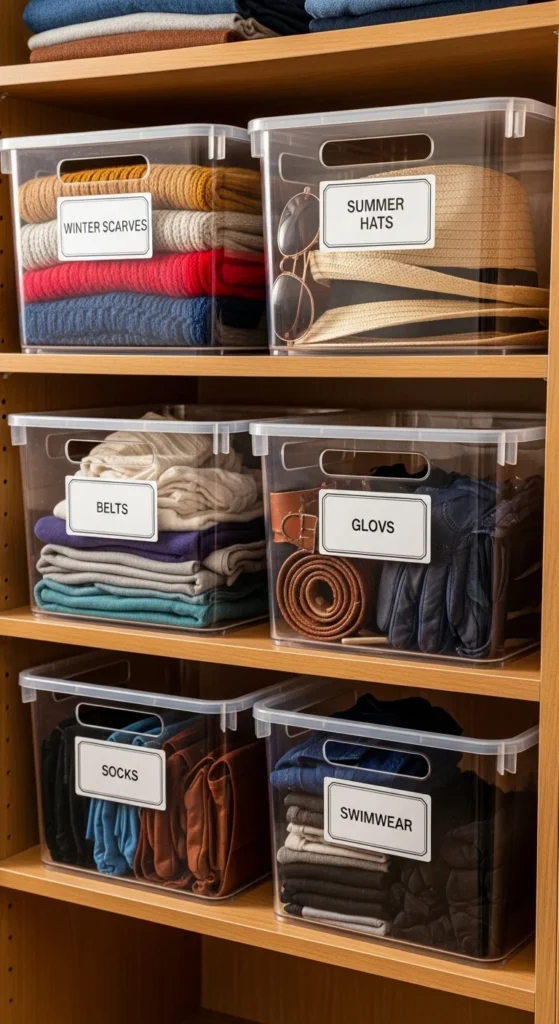 Use Clear Storage Bins